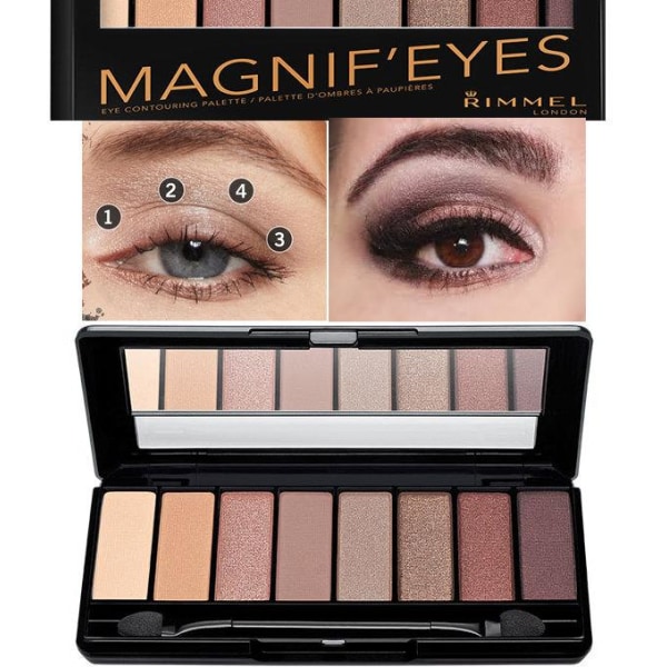 Rimmel Magnif'Eyes Contouring Palette-London Nudes Calling+Techn multifärg