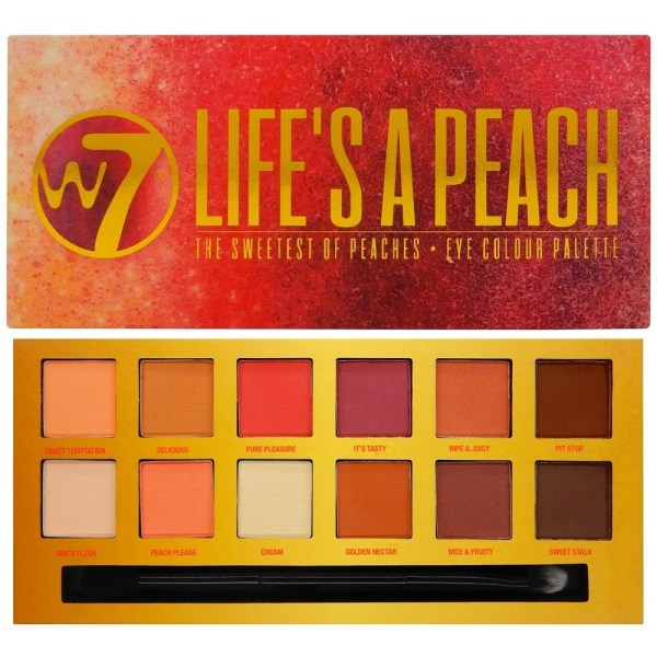 W7 Matte EyeShadow Palette - Life's A Peach multifärg