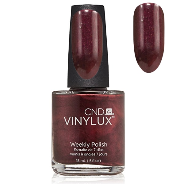 CND Vinylux  Lacquer Nail Polish - 110 Dark Lava Shimmer brown red 