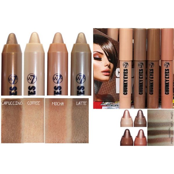 W7 Chunky Jumbo Soft Cream Shimmer Eyeshadow Crayon -  Latte Latte Brown