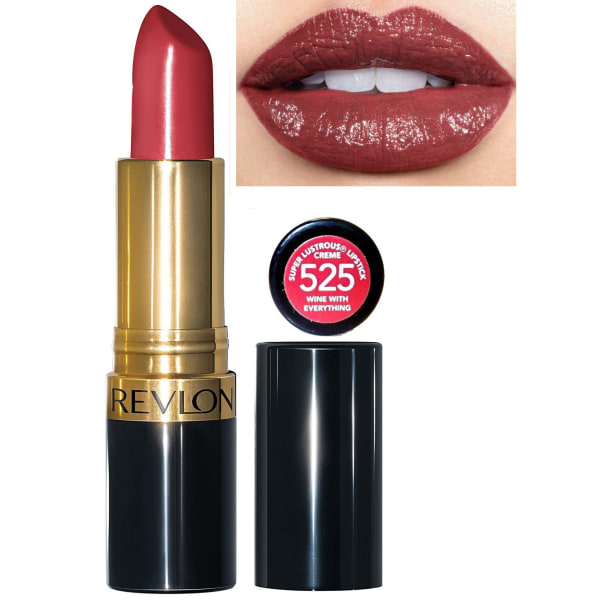 Revlon Super Lustrous Crème Lipstick - 525 Wine with Everything Mörkbrun
