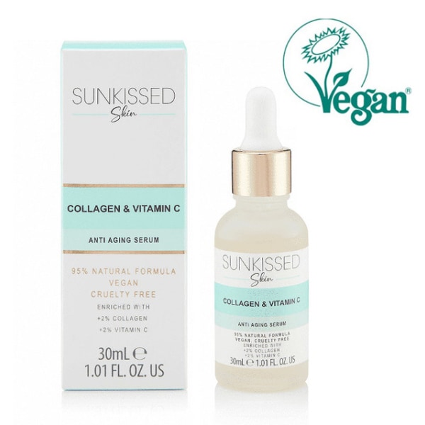 Sunkissed VEGAN Collagen & Vitamin C Skin Firming Serum 30ml Transparent