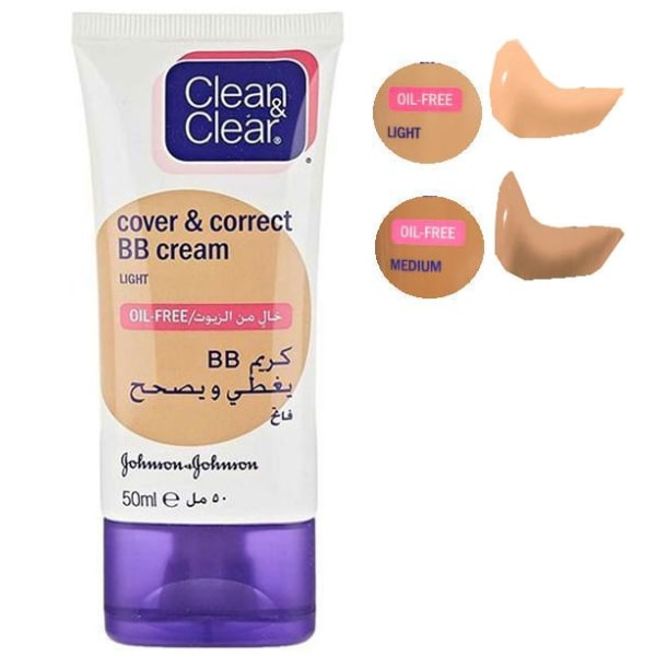 Johnson-Johnson Clean and Clear Cover & Correct BB - Light Beige