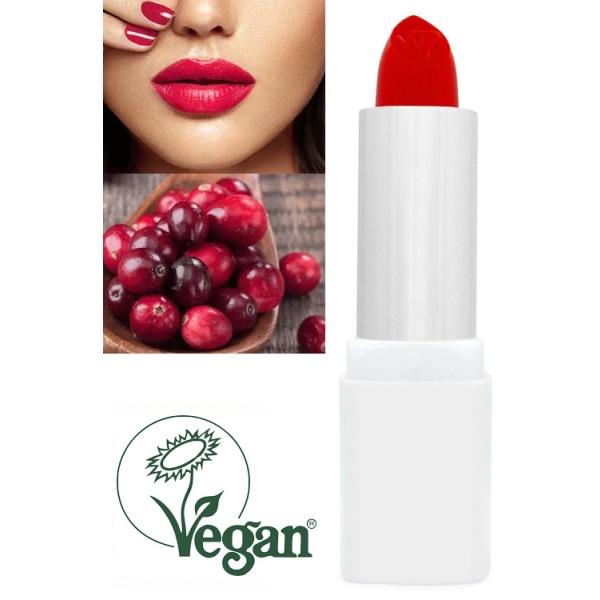 W7 Very Vegan Moisture Rich Lipstick-Caring Cranberry Cranberry Red