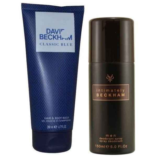David Beckham Classic Blue Hair & Body Wash 200ml + Deospray 150ml