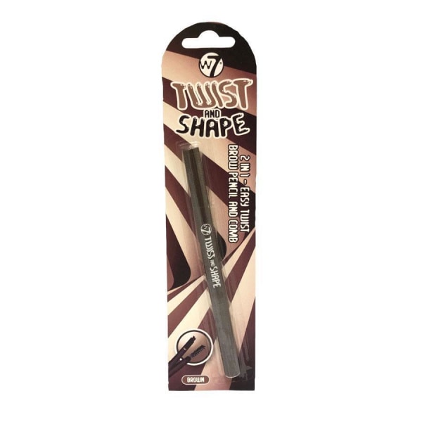 W7 2 in 1 Twist and Shape Brow Pencil - Brown Brun