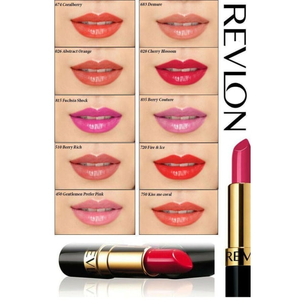 REVLON Super Lustrous CREME Lipstick - 750 Kiss Me Coral Salmon