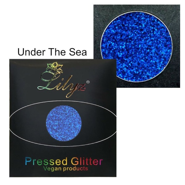 Lilyz Pressed VEGAN Glitter-UNDER THE SEA Ocean blå