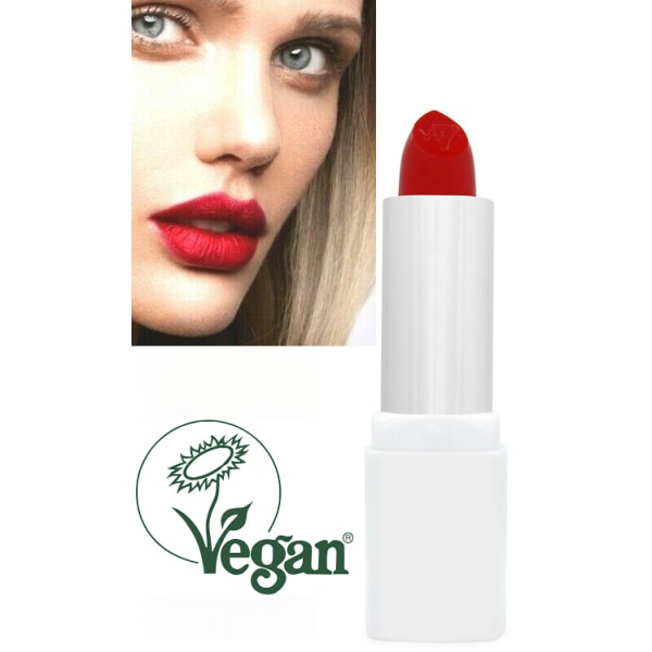 W7 VERY VEGAN Matte Lipstick-Cheerful Cherry Cherry red