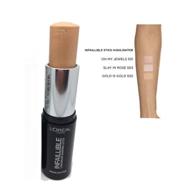 L'Oreal Longwear Shaping Stick Highlighter - Gold is Cold Rosa