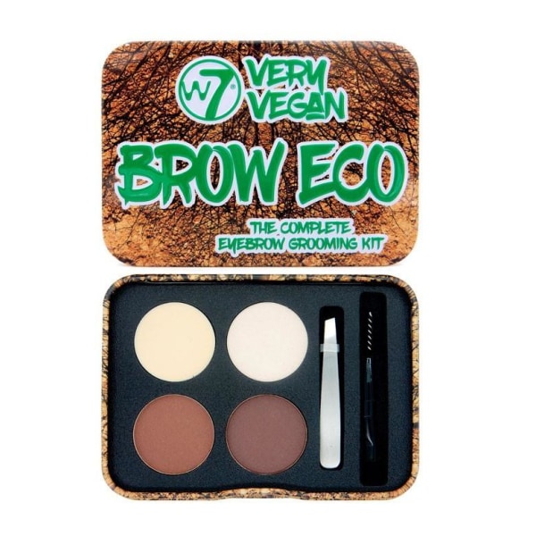W7 Very Vegan Brow ECO Eyebrow Grooming Kit Svart