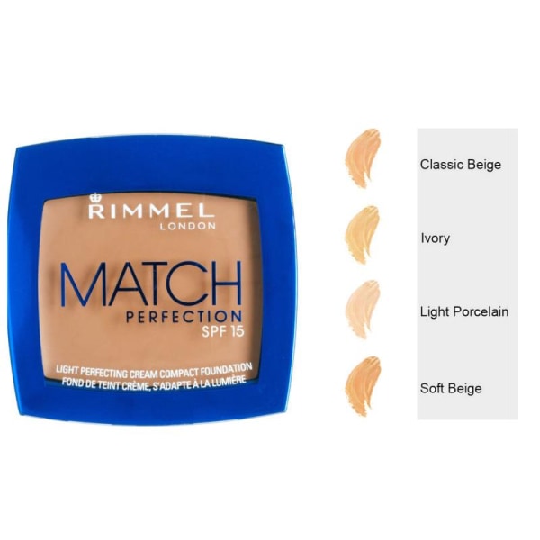 Rimmel Match LIGHT Perfecting Cream Compact SPF 15-Soft Beige Beige
