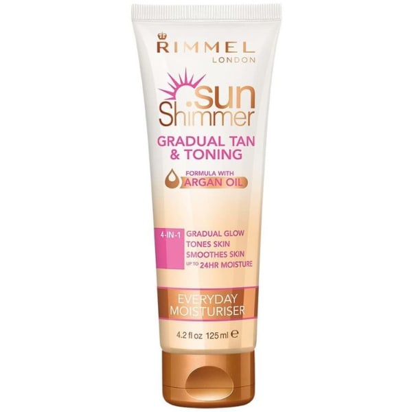 Rimmel Sun Shimmer Gradual Tan and Toning 4in1 Lotion with Argan Oil Medium