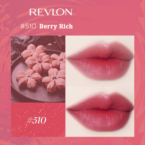 Revlon Super Lustrous Matte Lipstick-510 Berry Rich Mörkrosa