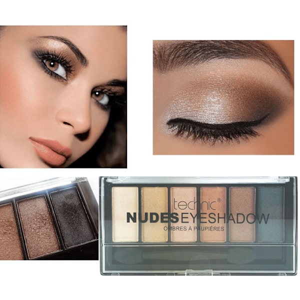 Technic Matte Shimmer Nude Eyeshadow Kit - Nude multifärg