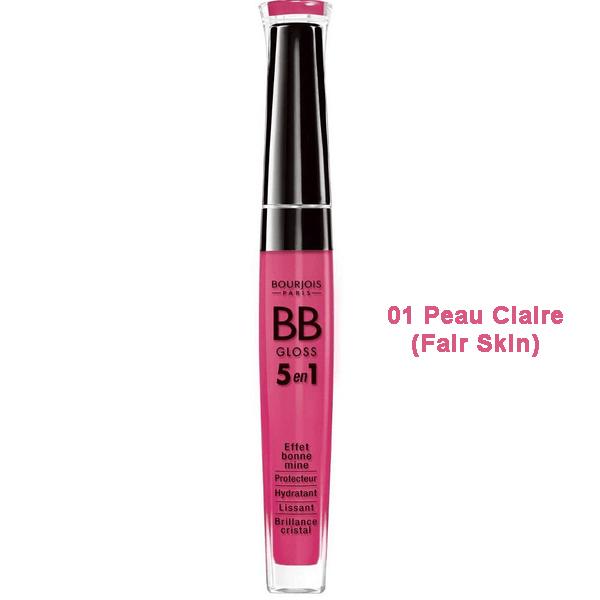 Bourjois BB Lip Gloss 5 in i - 01 Peau Claire Fuchsia