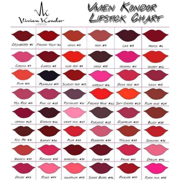 Vivien Kondor Vegan Cruelty Free MATTE Lipstick-Sheer Berry Mörkröd