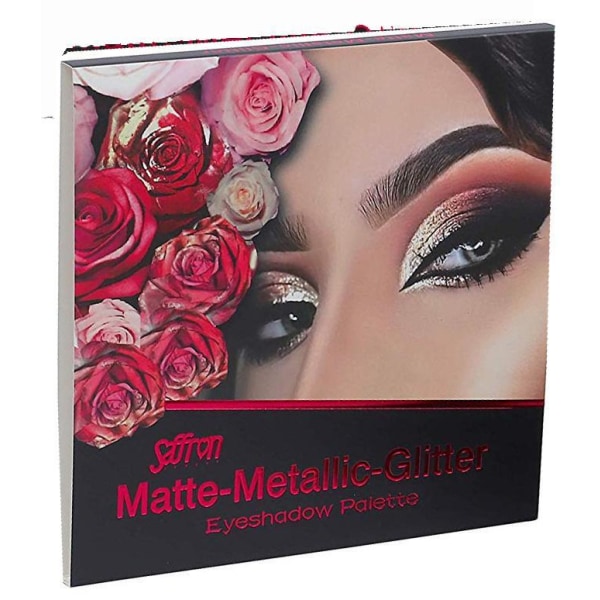 Saﬀron Matte-Metallic-Glitter Pearl Eyeshadow Palette multifärg