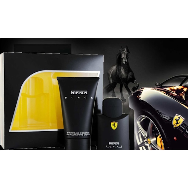 Ferrari Black Gift Set 75ml Eau De Toilette+150ml Shampoo&Shower Gel