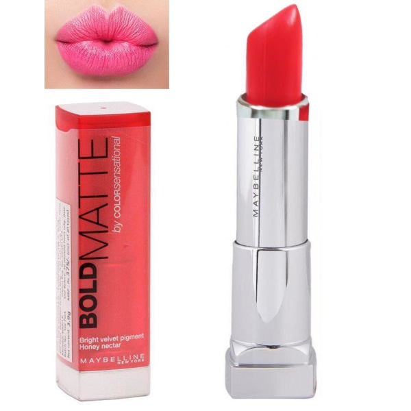 Maybelline Color Sensational BOLD Matte Lipstick-Mat 1 Coral Red Red