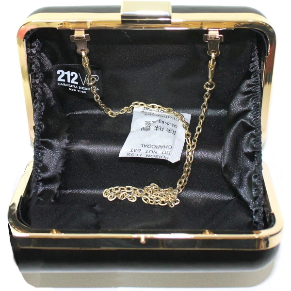 Carolina herrera 212 VIP Clutch Bag/Shoulder Bag Gold Chain Svart