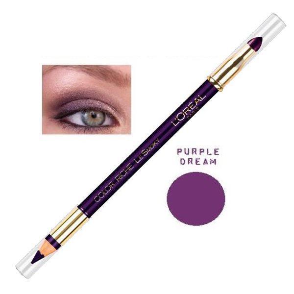 L'Oreal Riche Le Smoky Pencil Eye Liner & Smudger - Purple Dream Lila