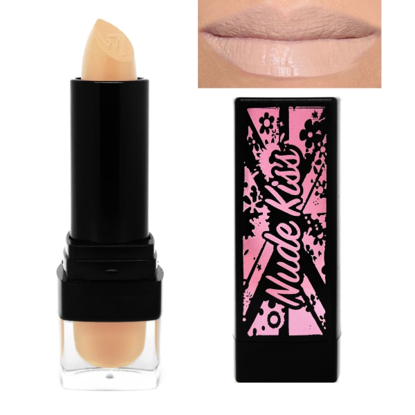 W7 Limited Edition Nude Kiss Naked Lipstick - Naughty Nude Light Beige