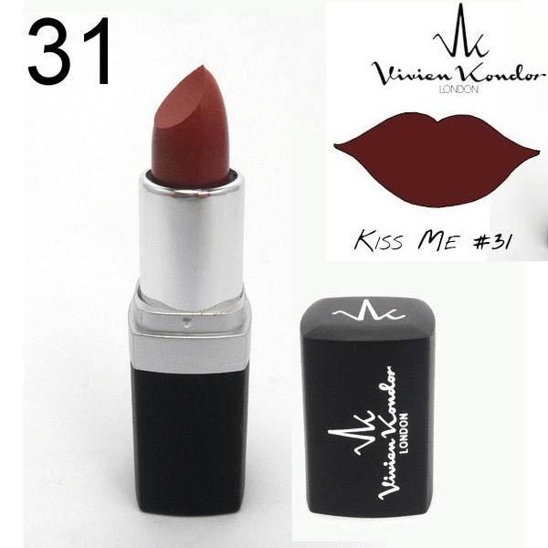 Vivien Kondor Vegan Friendly Cruelty Free MATTE Lipstick-Kiss Me Mörkröd