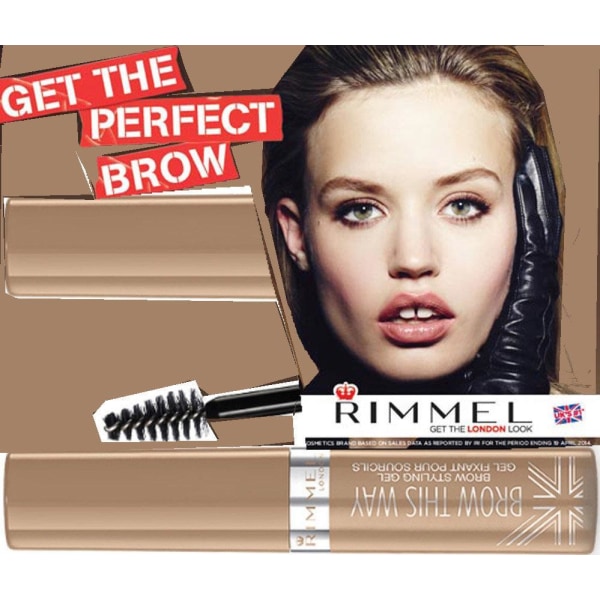 2st Rimmel Brow This Way Brow Styling Gel with Argan Oil-Blonde Ljusgul