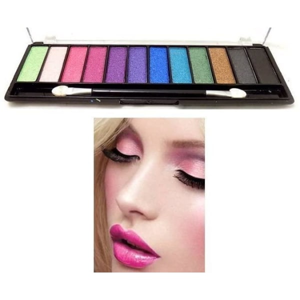 Saffron Chic-Color 12 Pearl Eyeshadow Palette MultiColor