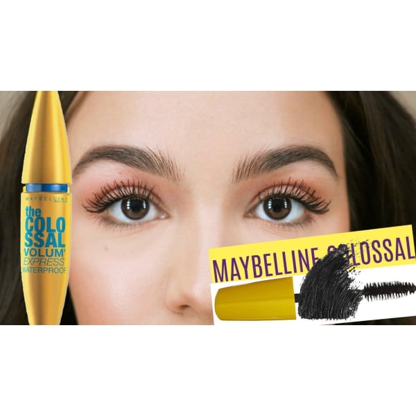 Maybelline Colossal Volum'Express Mascara - Black & Waterproof Svart