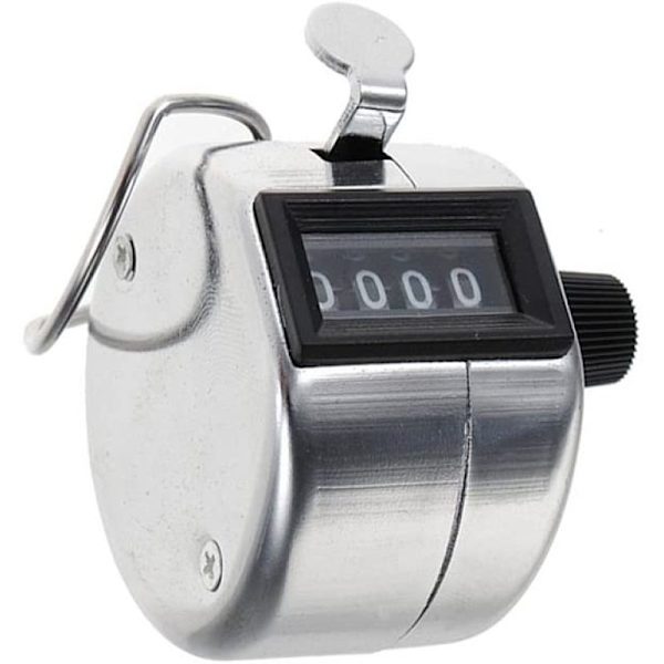 3-delt håndteller, mekanisk telling til 9999