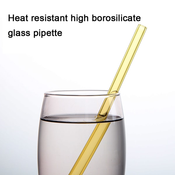 Återanvändbara glasstrån, transparent - grön