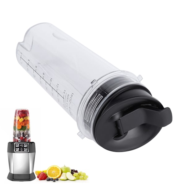 16Oz ersättningskopp Blender Cup Behållare med flipplock Passar för Nutri Ninja Blender Tillbehör