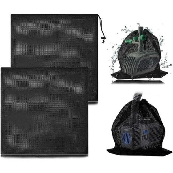 2 stk Mesh Pump Bag, Mesh Vannpumpe Filter Bag, Pump