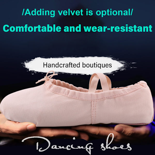Barn & Vuxen Canvas Mjuka Balletdans-skor Dansgymnastiktofflor