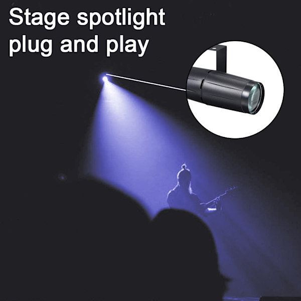 Discokugle Pin Spot Light LED Scenebelysning Beam Spotlight Ligh