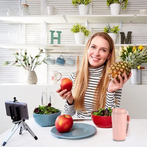 400 ml isoleret rustfrit stålglas, kaffeglas, dobbelt vakuum rejsekaffekop, pulverlakeret glas.