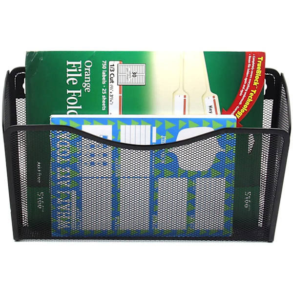 Veggmontert filorganisator, enkelt lomme, vertikal hengemappe