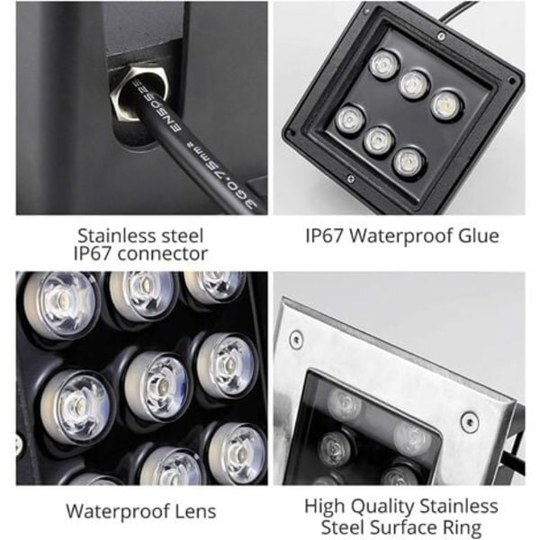 Utomhus kvadratisk LED infälld spotlight utomhus markbelysning IP67