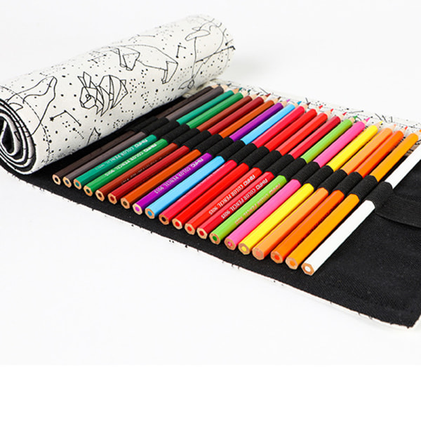 Värillinen kynäkääre Roll up case piirustus väritys
