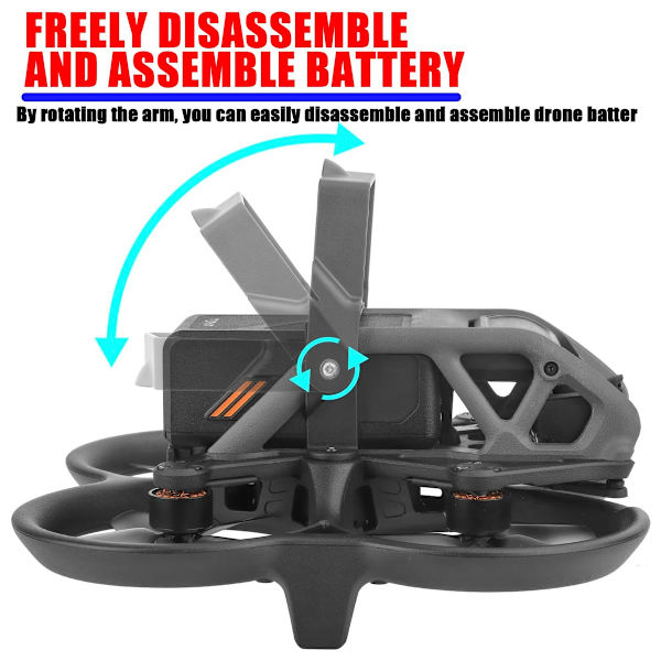 Batterihållare Clip för DJI Avata FPV Drone Intelligent Flight Batteries Fixator Tillbehör Rem Fällbart Lås