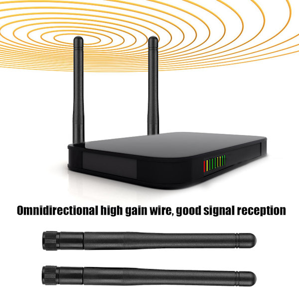 2PCS Dual Band WiFi-router med hög förstärkning SMA-gränssnitt Trådlöst nätverkskort Extern antenn (2DBi)