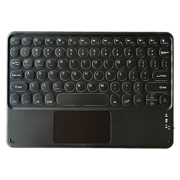 Bluetooth Keyboard Touch, trådløst tastatur Ultra-slankt bærbart med pegefelt, indbygget genopladeligt batteri - blå color