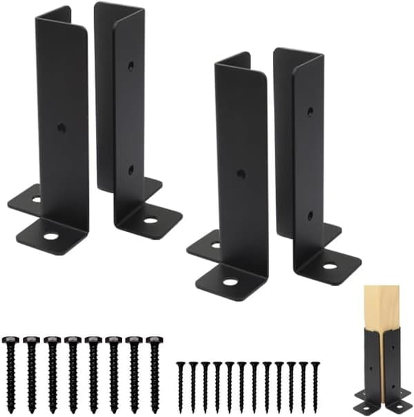 Base Plate Pergola Brackets Fence Kit Mailbox Mount (4 pcs)[TT]