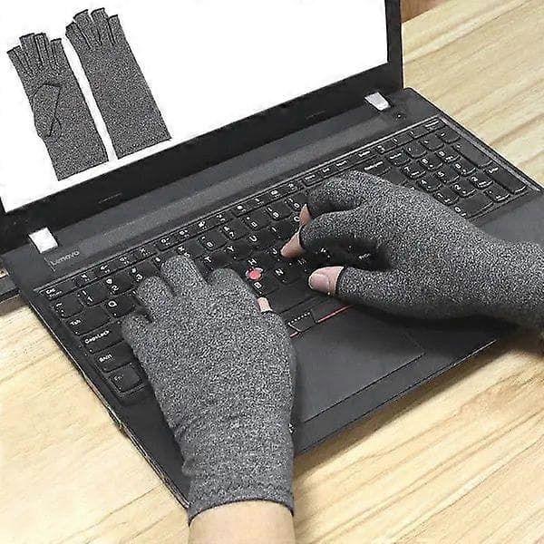 Kompressionshandsker Grå Grå M Grå Grey L