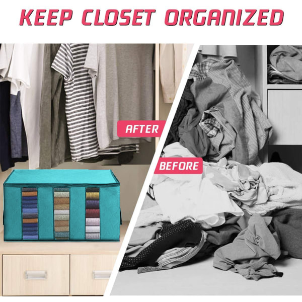 3st Closet Organizer Klädförvaringspåsar Stor kapacitet