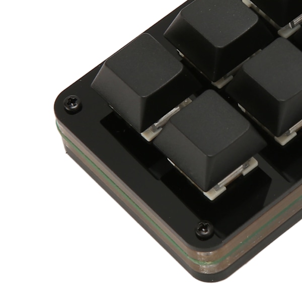Mini 6-tasters tastatur med knott Hot Swappable Blå bryter Mekanisk tastatur Makro programmeringstastatur for arbeidsspill