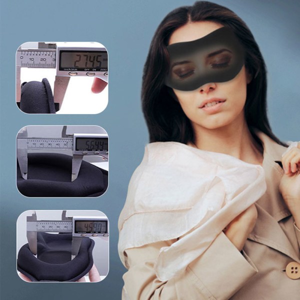 3d skyggelegging øyemaske for å hjelpe søvn og pustende, laget av