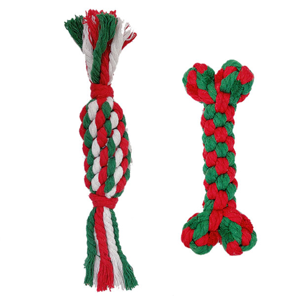 Christmas Toy，Christmas Dog Rope Toy Gift Chew Toy for Puppy